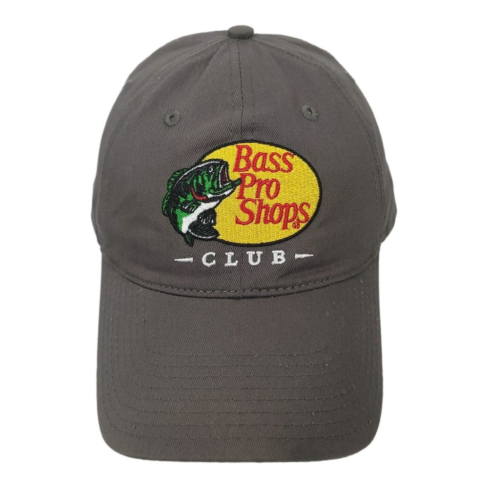 Bass Pro Shops Club Cotton Twill Adjustable Tuck Strap Cap Trucker Fishing Hat